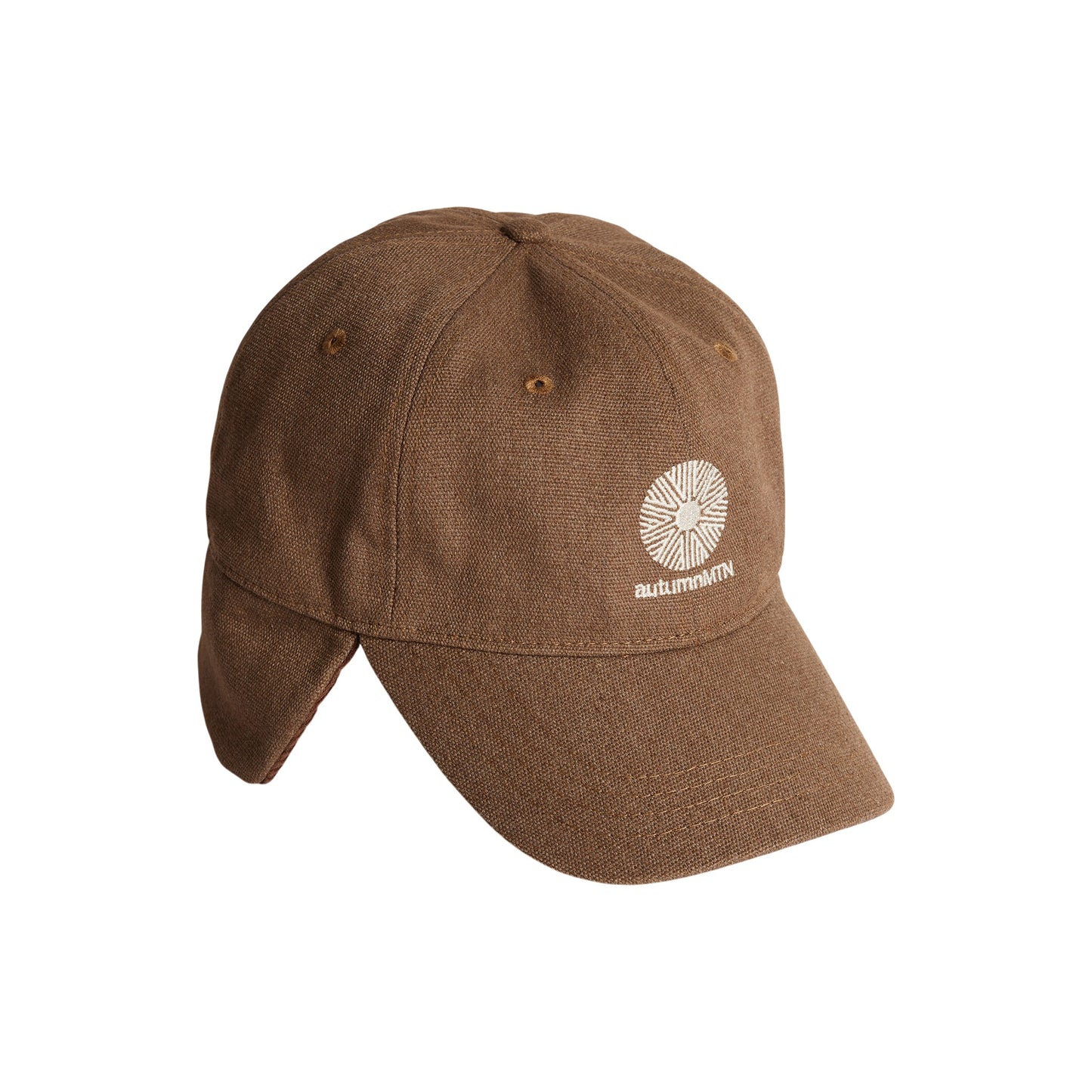 Autumn Cap - Washed Canvas Flap Cap - Light Brown
