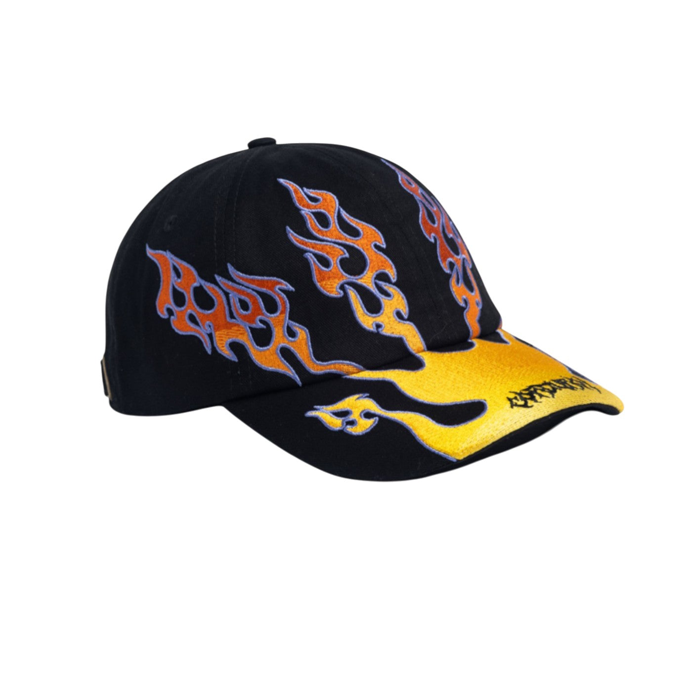 Corduroy Strapback Cap "Flames"