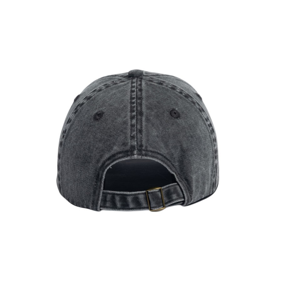 Corduroy Cap "Washed 6 Panel" Black