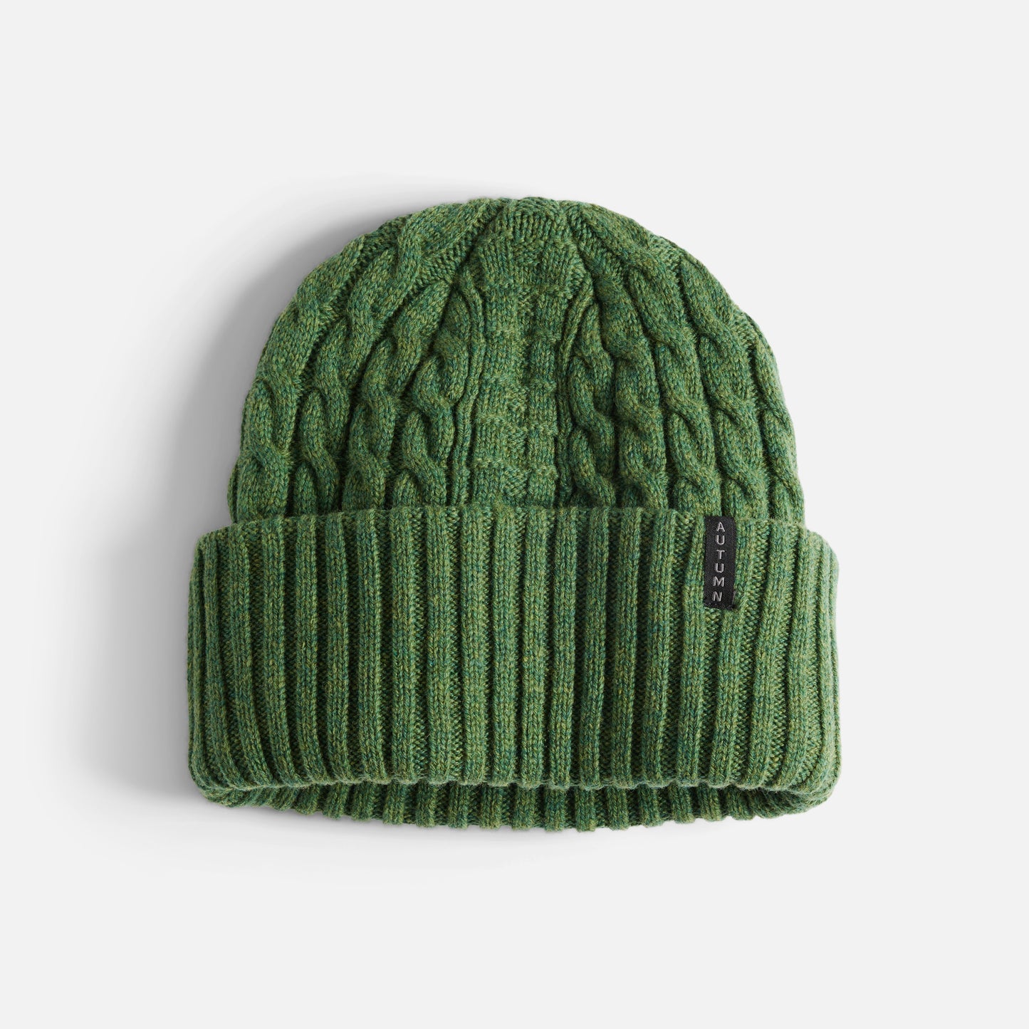 Autumn Beanie - Cable Knit - Green
