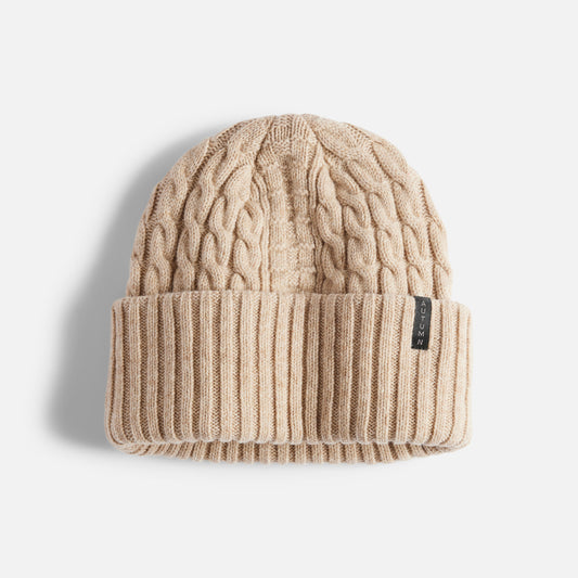 Autumn Beanie - Cable Knit - Natural