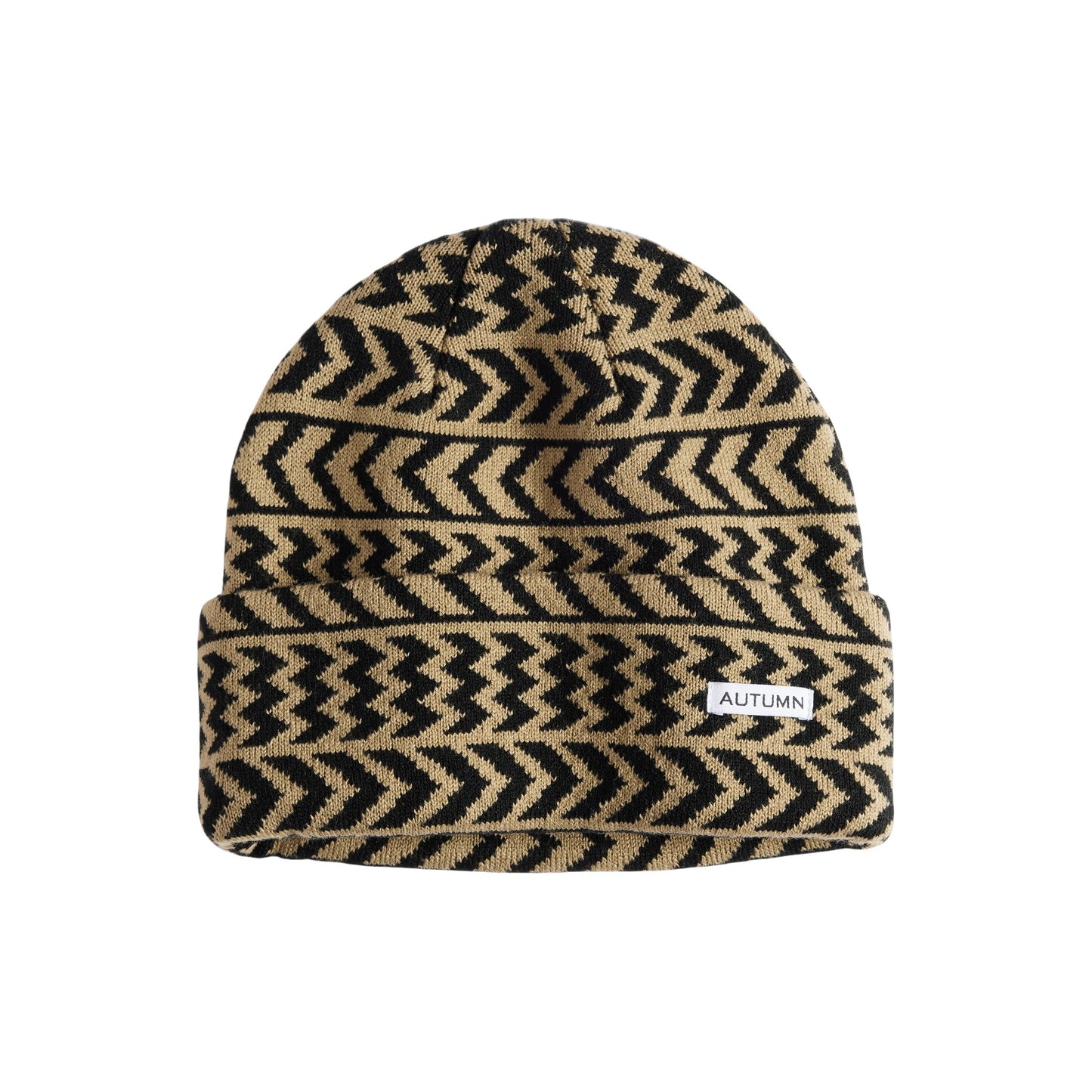 Autumn Beanie - Chevron - Chinchilla