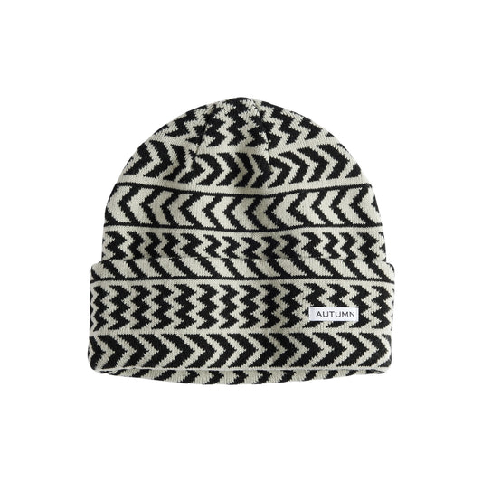 Autumn Beanie - Chevron - Iceburg