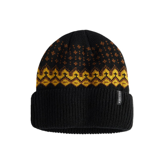 Autumn Beanie - Fair Isle - Black