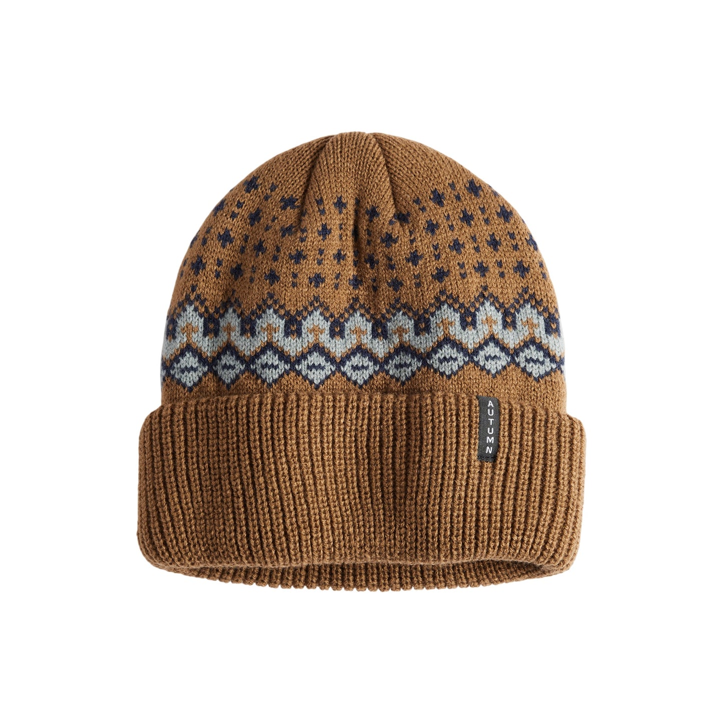 Autumn Beanie - Fair Isle - Light Brown