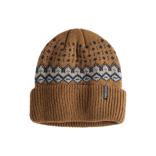 Autumn Beanie - Fair Isle - Light Brown