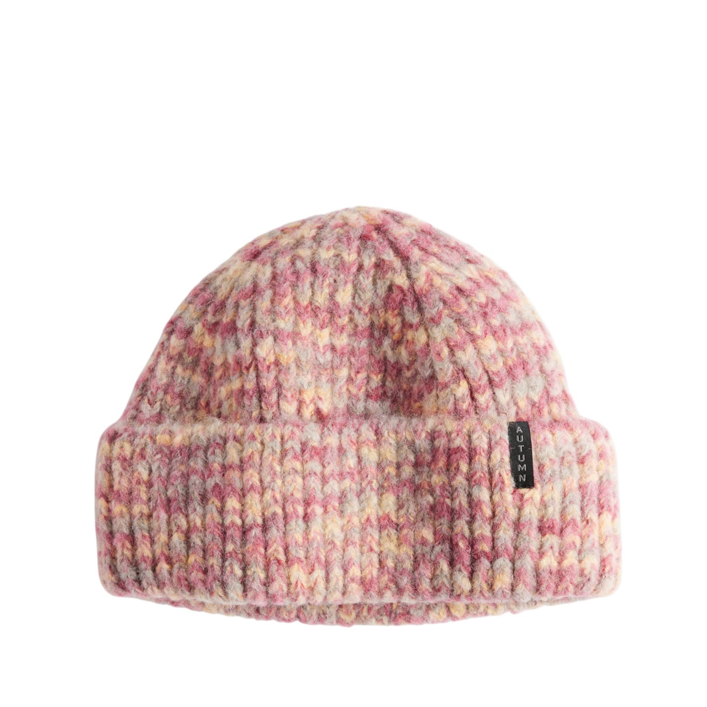 Autumn Beanie Marbled Knit red