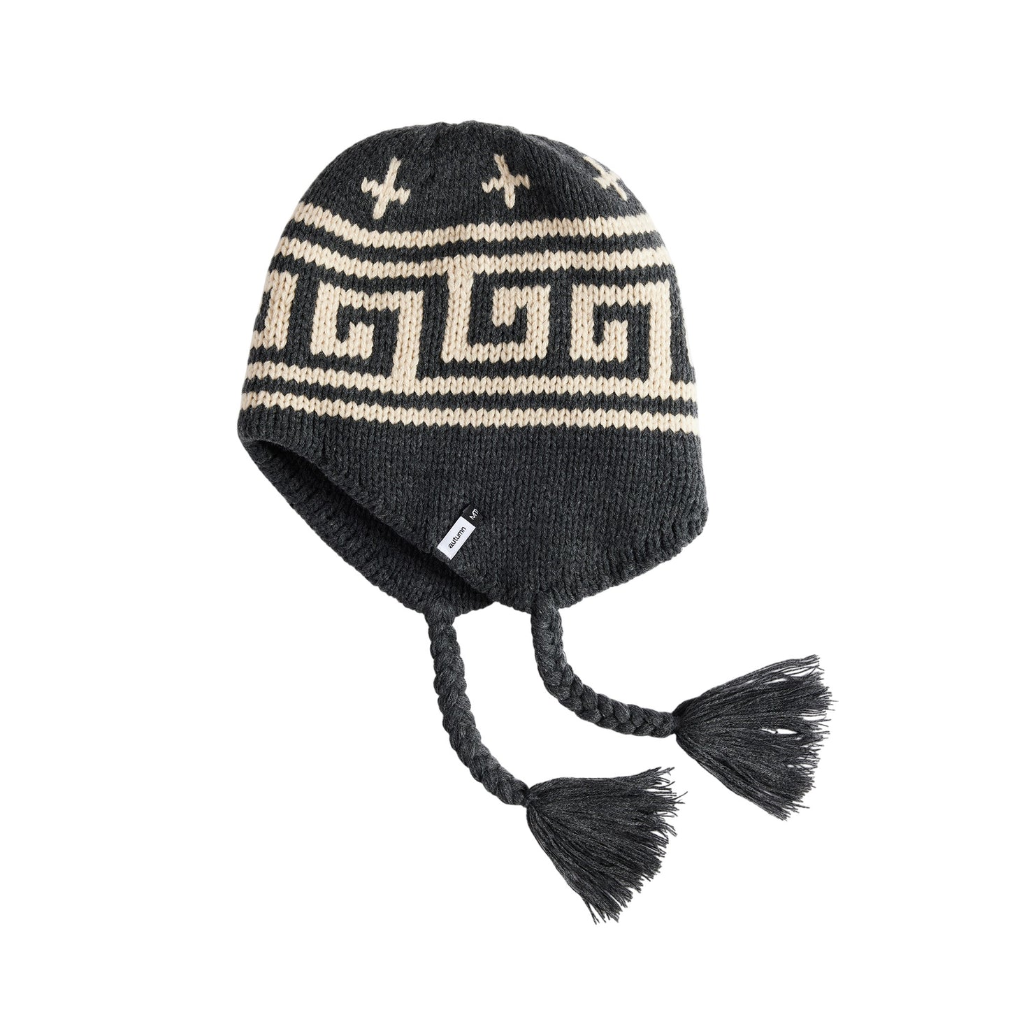 Autumn Beanie - Niseko Ear Flap - charcoal grey