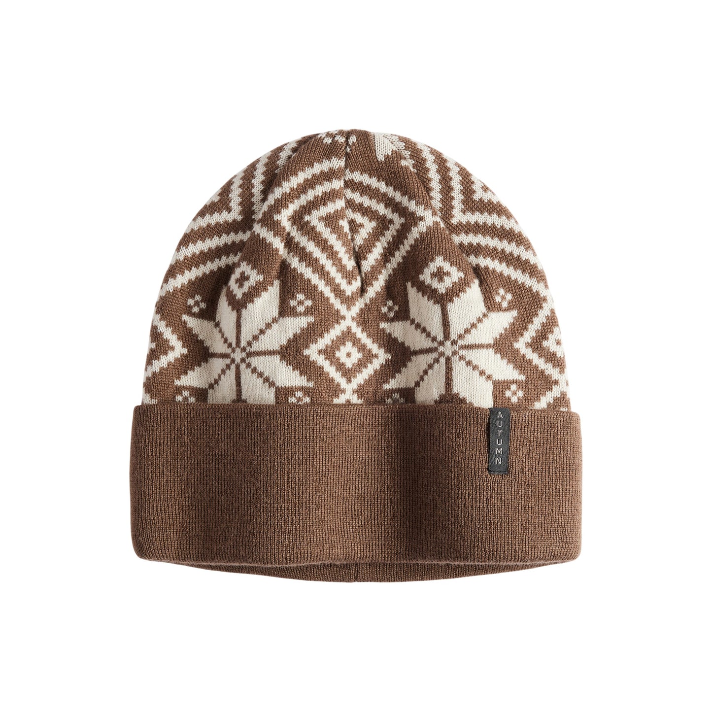 Autumn Beanie - Nordic Knit - Brown