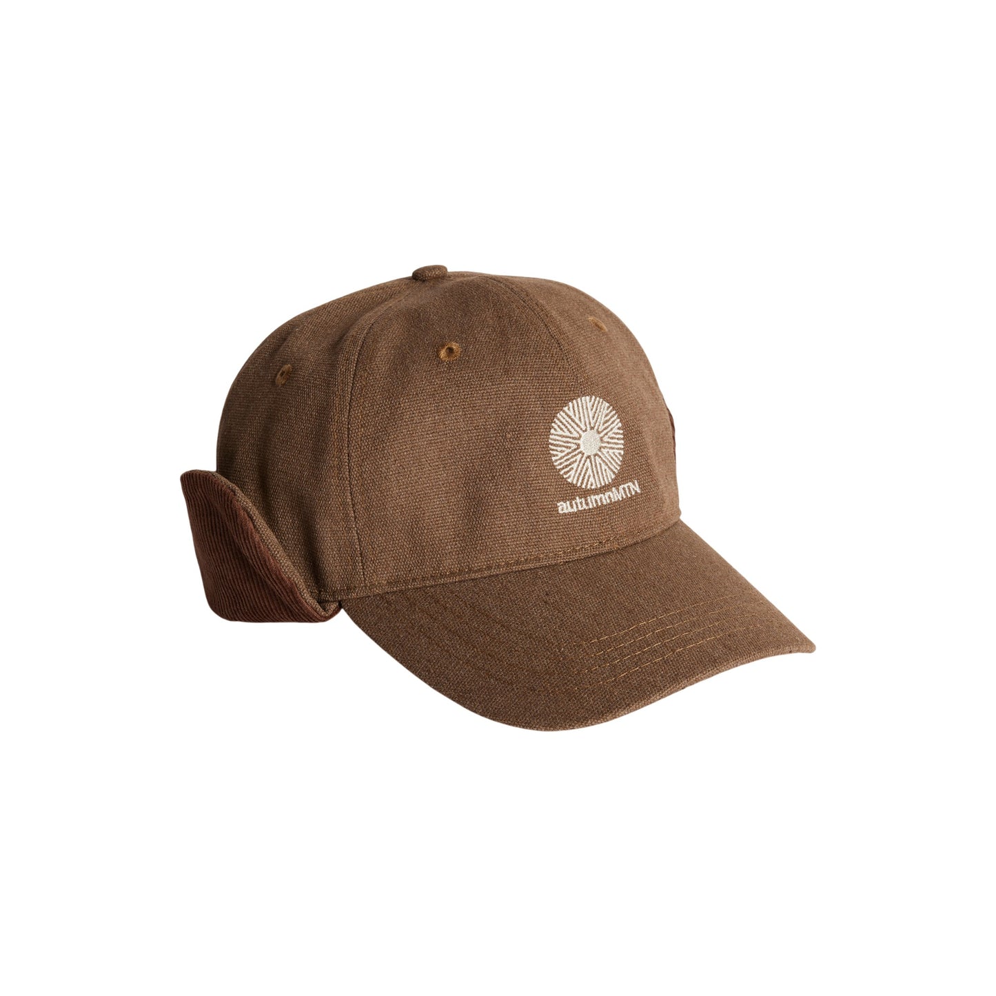 Autumn Cap - Washed Canvas Flap Cap - Light Brown