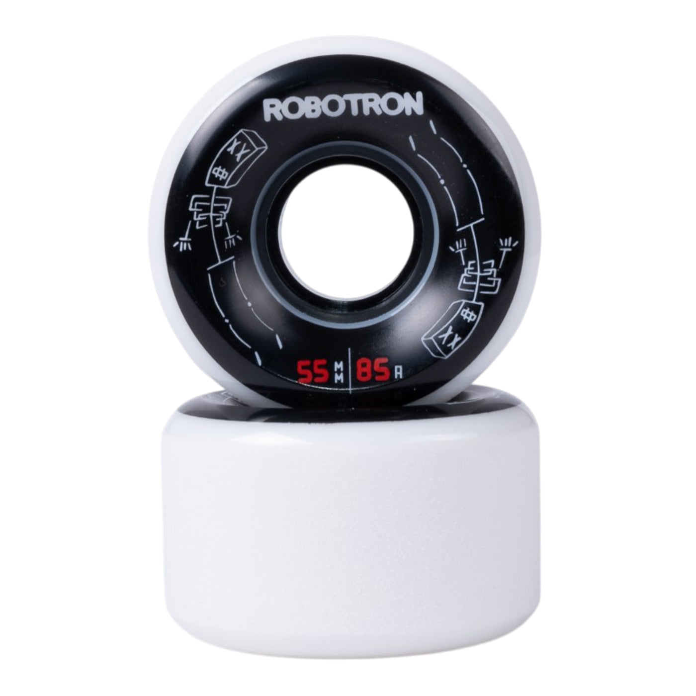 Robotron "Skeletron" Cruiser Wheels white 55mm 85A