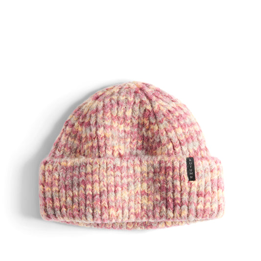 Autumn Beanie - Marbled Knit - Red