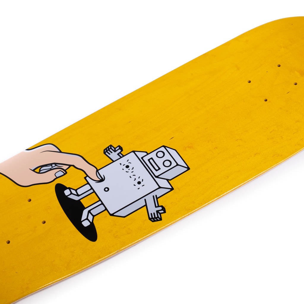 Robotron  Deck  "Tickle"  shaped - yellow  9.0