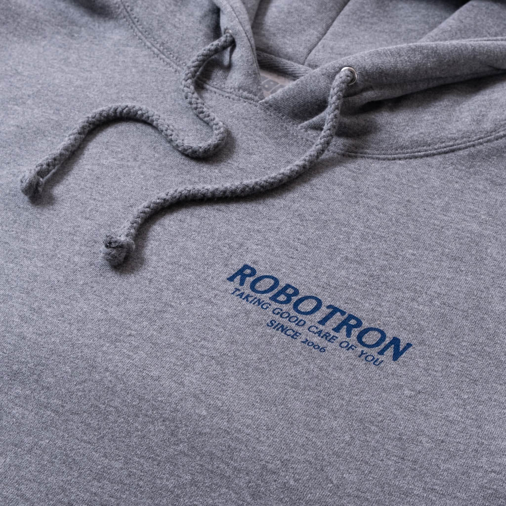 Robotron  Hoodie  "Good Care"  heather grey